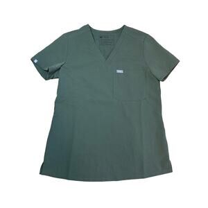 Figs Catarina One-Pocket Scrub Top DARK MOSS XS